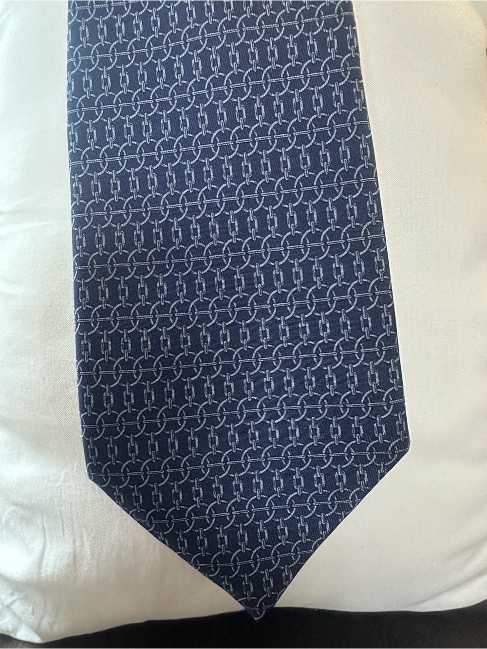 Certified Authentic Hermes 100% Silk Tie Made In France